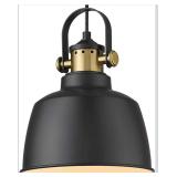 Modern Industrial Style Chandelier With Metal Bowl Shaped 1 -Light Industrial Indoor Chandelier 11.8" Kitchen Island Black Pendant Ceiling Light Fixtures (1-Pack)for Bar Dining Room Living Room (Stock