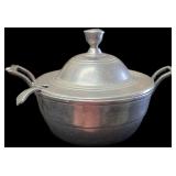 Vintage Wilton Armetale Plough Tavern 2.5 Qt. Soup Tureen Crafted From Satin--Finish Armetale Metal