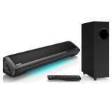 Home Theater Surround System With5" Subwoofer, Dual Bass Reflex Ports, Support Optical/AUX/Bluetooth 5.3 Input, Stock Photos