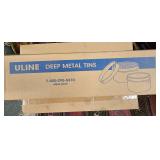 5 New Boxes of 48Ct.each -  2 oz. ULINE Candle Tins- Silver With Push On Lids