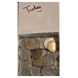 Assortment of Turkish Coins. Has Been Sorted but Not Researched.