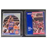 Lot of 2 Basketball Cards; Fleer Clyde Drexler and NBA Isaiah Thomas