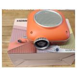 Mini Projector, 1080P Supported Portable Bluetooth projectorMini & Portable, Built-in Bluetooth/Speaker, Home Theater, Outdoor/Indoor, HDMI/USB Compatible Phone & Laptop(Orange)