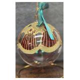 Vintage Waterford Holiday Heirlooms Peacock Ball in Original Box