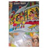 Vintage 1974 Whitman "Gifts from Santa" Frame-Tray Christmas Puzzle, Silent Night 45 Record, Advent Calenders and More