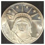 1 Troy Oz .999 Fine Silver Liberty Round
