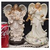 Vintage Classic Treasures Porcelain Angel with White Dove Musical Figurine AND Vintage Seraphim Classics "Seraphina, Heaven