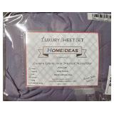 NEW -Queen Size -4 Piece Luxury Linen 1800 Brushed MicrofiberSheet Set - Light Lavender