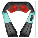 Shiatsu Cordless Neck Massager with Heat, Rechargeable Relief Deep Tissue Body Muscle Relaxation Stock Photos