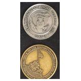 Pacific Guardian Life Hawaii Medallion and The History Channel Club Medallion "Iwo Jima Flag Raising"