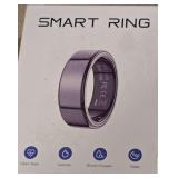 Smart Ring With Health-Tracking for Heart Rate, Calories, Blood Oxygen, and Sleep. Size 9