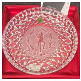 Vintage 1994 Waterford Crystal "Twelve Days of Christmas" Collector Plate - "Partridge in a Pear Tree" IN Original Box