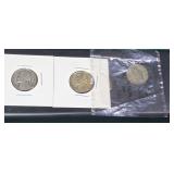 3 - 1943-P. U.S. Silver War Nickels