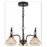 Modern 3-Light Black Chandelier  Pendant Light for Kitchen Island, Living Room, Bedroom Hotel (Stock Photos)