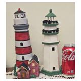 Vintage Lemax Plymouth Corners Porcelain Lighted Lighthouse from 1998, and More.