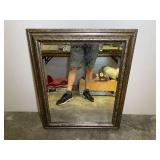 Large Ornate Silver Leaf Wall Mirror