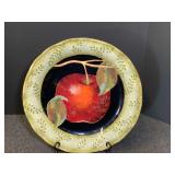 Apple / Judy Westegaard by Certified Int Corp ROUND SERVING PLATTER 16", with display stand, see pictures for details.
