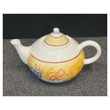 Ceramic teapot with fruit motif, see pictures for details.