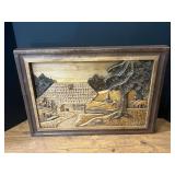 Carved wood relief art, see pictures for details.