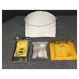 Assorted home decor to include a metal wall pocket, outlet covers, and more. See pictures for details.
