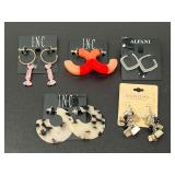 Assorted Fashion Earrings Lot Featuring INC, Alfani, and Sonoma Brands (5 Pairs)