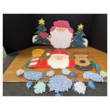 Lot of Three Decorative Seasonal and Floral Wall Hangings