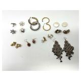 Assorted Fashion Earrings Lot Featuring Clip-On and Pierced Styles