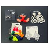 Assorted Designer Fashion Earrings Lot of Five Pairs including Alfani, BaubleBar, and INC