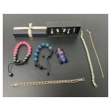 Assorted Fashion Jewelry Lot Including Bracelets, Pendants, and Necklaces