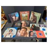 Assorted Lot of Country and Pop Vinyl LP and 45 RPM Records