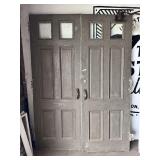 SET OF ANTIQUE HEAVY DUTY CHURCH DOORS