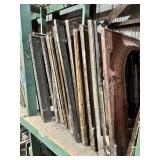 LARGE LOT OF CAST IRON ANTIQUE FIREBOX SURROUNDS - 20 TOTAL SURROUNDS