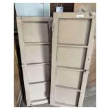 TWO (2) PAINTED 4-LITE WINDOWS