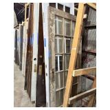 LOT OF WOODEN DOORS WITH GLASS - 3 TOTAL DOORS