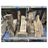 LARGE COLLECTION OF MISMATCHED ANTIQUE WOODEN CORBELS