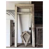 ANTIQUE DOOR AND TRANSOM JAMB