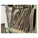 LARGE LOT OF CAST IRON ANTIQUE FIREBOX SURROUNDS - 17 TOTAL SURROUNDS