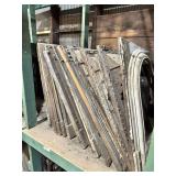 LARGE LOT OF CAST IRON ANTIQUE FIREBOX SURROUNDS - 20 TOTAL SURROUNDS