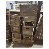 LOT OF NINE (9) PEACH CRATES