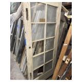 LOT OF WOODEN DOORS WITH GLASS - 2 TOTAL DOORS