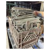 LARGE ASSORTMENT OF WOODEN SHUTTER LOUVERS - INCLUDING CRATES
