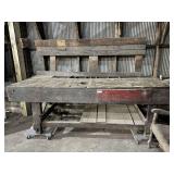 LARGE HANDMADE TOOL/WOODWORKING BENCH