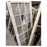 LOT OF WOODEN DOORS WITH GLASS - 4 TOTAL DOORS
