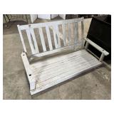 WHITE VINTAGE PORCH SWING