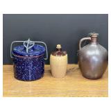 LR...Collection of Three Ceramic and Stoneware Crocks and Jugs
