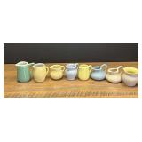 LR...Collection of Eight Ceramic Miniature Creamer Pitchers Including Hall and Pigeon Forge Pottery