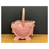 LR… Vintage McCoy Pottery Pink Heart-Shaped Basket Planter from the 1940s. See pictures for details.