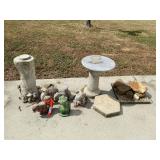 BACK PORCH...Miscellaneous concrete and outdoor decorations