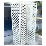 Garage… Hinged lattice panels, see pictures for details.