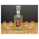 Kit...Manischewitz Decanter Set with Six Stemmed Glasses